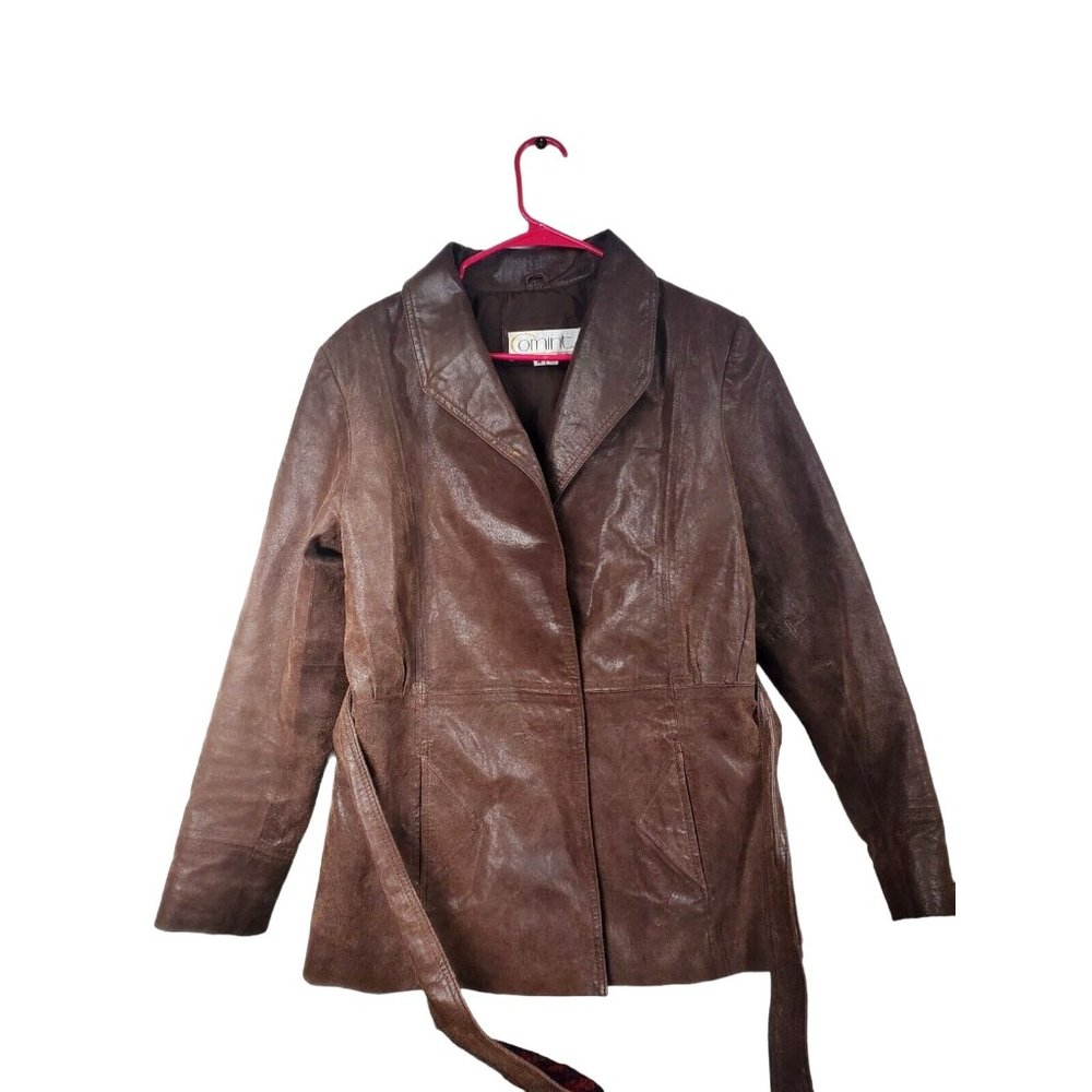 Comint Leather Jacket Womens Brown Medium